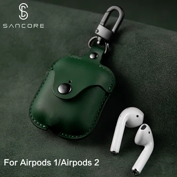 

SanCore nappa Leather Earphone Case for Apple Airpods 1/2 pro Case Cover Luxury Protective Cover for Airpods Accessories Fasion