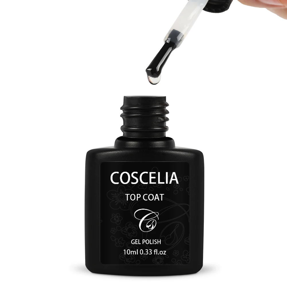 COSCELIA Топ базовый слой набор 10 мл для геля лак для ногтей Vernis полуперманентный УФ для дизайна ногтей гель лак Базовое покрытие