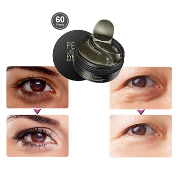 

60Pcs Moisturizing Cream Around The Eye Mask Dark Circles/Puffiness Black Pearl Eye Masks Nourish Colageno Gel Eye Pads 1 Bottl