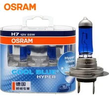 Osram Автомобильная галогенная лампа H7 H1 H4 автомобильный головной светильник белый 5300K белый светильник 12 В 55 Вт для Volkswagen Jetta