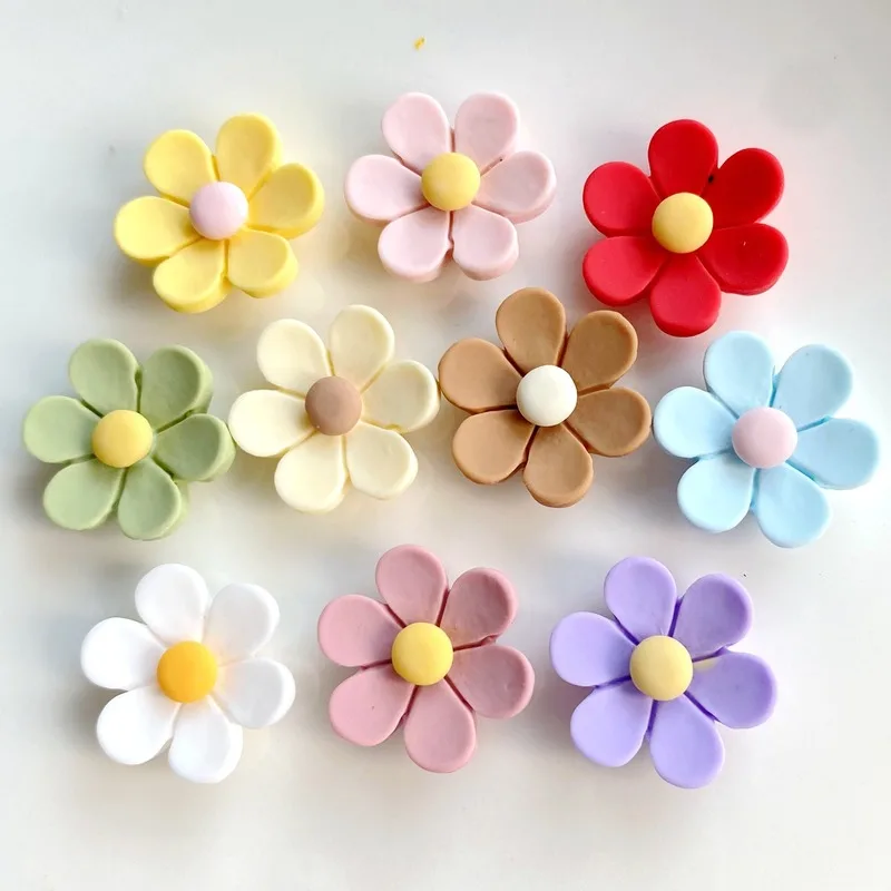 10Pcs/lot kawaii matte flowers resin cabochon flatbacks for phone case deoc parts DIY scrapbooking hair bows center accessories