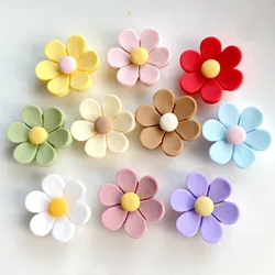 10Pcs/lot Kawaii Matte Flowers Resin Cabochon Flatbacks for Phone Case Deoc Parts DIY Scrapbooking Hair Bows Center Accessories