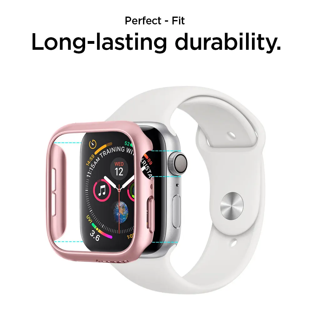 Spigen тонкий подходят для наручных часов Apple Watch 5/4(44 мм) чехол форма-Подогнанный Дизайн Жесткий Поликарбонат Материал гладкая отделка Тонкий чехол Крышка