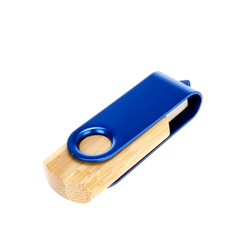 blue Деревянный прямоугольный usb 2,0 USB флеш-накопитель 128gb memoria stick 4GB 8GB pendrive 16GB флеш-накопитель 32GB 64GB подарки бесплатный логотип на заказ - Цвет: blue
