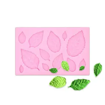 

2020 New 2Pcs Rose Flowers Leaves Silicone Mold Fondant Mold for Chocolate Polymer Clay
