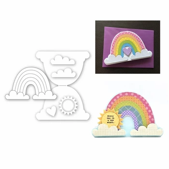 

2020 New Metal Cutting Dies Rainbow Cuts Scrapbooking For Paper Card Making Cloud Embossing Frames Craft Sets