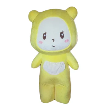 

Yellow Bear White Face Mascot Costume Suits Cosplay Party Game Dress Outfits Advertising Carnival Halloween Xmas Easter Festival