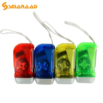 

Mini Plastic Hand-Pressing Flash Light LED Outdoor Manual power generation Electric Torch No Battery For Camping On Foot Night