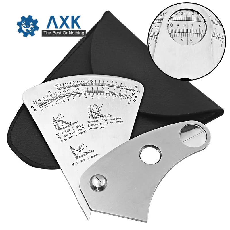 

Fan Shape Welding Gauge Angle Height Test Ruler Welding Inspection Gage DT502