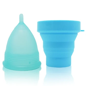

1pcs Menstrual Cup+1pcs Sterilizer Cup 100% Menstrual Silicone Cup Sterilizer Collector Menstrual Cups Gift Set Period Cup