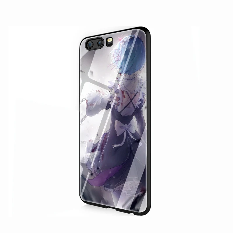 Телефон EWAU Rem и Ram Re Zero из закаленного стекла чехол для Huawei P10 P20 P30 mate 20 Lite pro P Smart Y6 Y9 Honor 8X9 10 - Цвет: G3