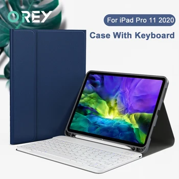 

For iPad Pro 2020 11 Keyboard Case with Pencil Holder PU Leather Tablet Bluetooth Keyboard Cover For iPad Pro 11 2020 Keyboard
