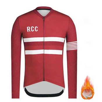 Jersey térmico de vellón para Ciclismo profesional RCC para hombre, ropa para Ciclismo, Maillot, Equipacion RCC para invierno