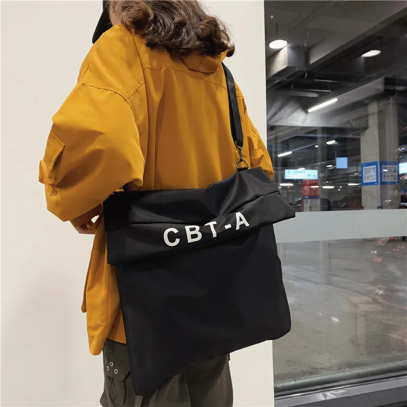 

Nylon Cloth Carry Bag Large Capacity Popular Brand Simple Students Class Book Bag INS Korean-style Versatile Messenger Bag