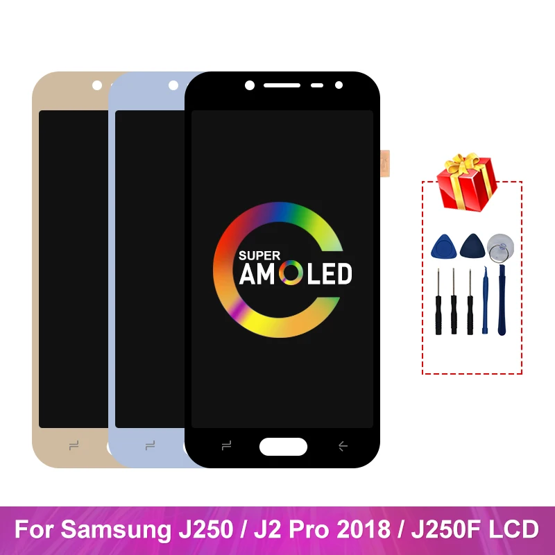 Сменный сенсорный ЖК дисплей AMOLED для Samsung Galaxy J250 J2 Pro 2018 J250F J250H J250M J250F/DS|Экраны
