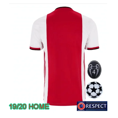 Ajaxe Джерси Домашняя футбольная рубашка DE JONG DE LIGT VAN DE BEEK NERES 19 20 Ajaxed TADIC ZIYECH футбольные рубашки - Цвет: shirt6