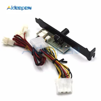 

3 Channels PC Cooler Cooling Fan Speed Controller Regulation with PCI Bracket Power by 12V for CPU Case HDD VGA Fan 4Pin