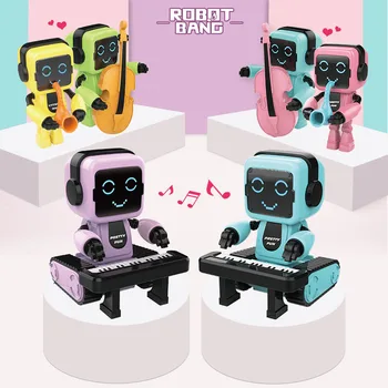 

Mini Toy Robot Model robot Intelligent interactive induction music robot enhance atmosphere robot toys for Children Xmas