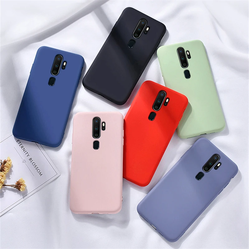 Для OPPO A5 2020 Чехол резиновый жидкий силиконовый чехол противоударный Броня Бампер