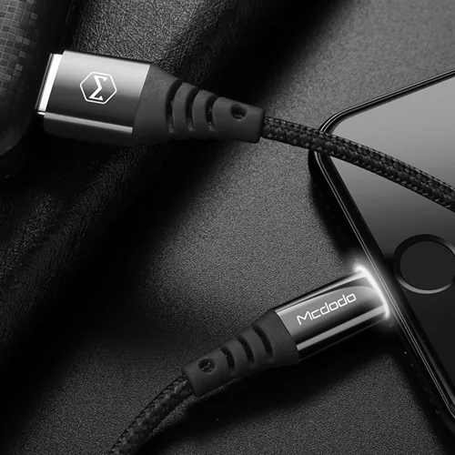 Черный MCDODO USB кабель для iPhone XS MAX XR X 8 7 6 5 6s Plus Кабель для быстрой зарядки кабель для зарядки мобильного телефона USB кабель для передачи данных - Цвет: Черный
