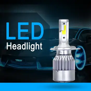 

2pcs 72W 8000LM H4 HB2 9003 6000K White Super Bright LED Auto Headlight Hi/Lo Power Bulbs Kit Car Lamps Accessories