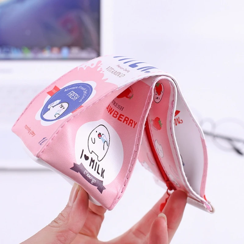 Чехол для карандашей из искусственной кожи с рисунком из мультфильма Morning Milk, органайзер для хранения канцелярских принадлежностей, сумка для школы и офиса, Escolar LX9A