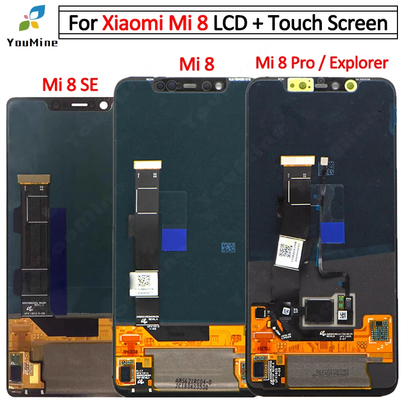 

For Xiaomi Mi 8 LCD Display Digitizer Touch Screen with frame for Xiaomi mi8 Explore mi8 pro LCD for MI 8 se LCD
