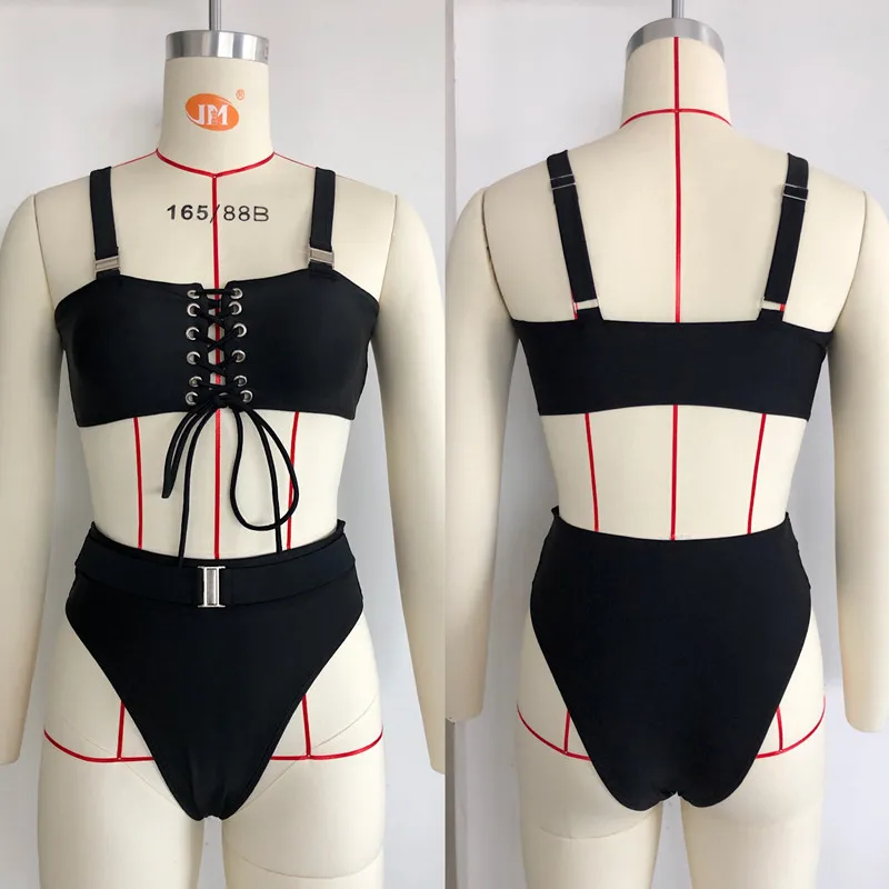 2020 New Sexy High Waist Bikini Swimsuit Women Swimwear Bandeau Push Up Bikini Set Bandage Bathing Suit Beach Wear 2020 New Sexy High Waist Bikini Swimsuit Women Swimwear Bandeau Push Up Bikini Set Bandage Bathing Suit Beach Wear