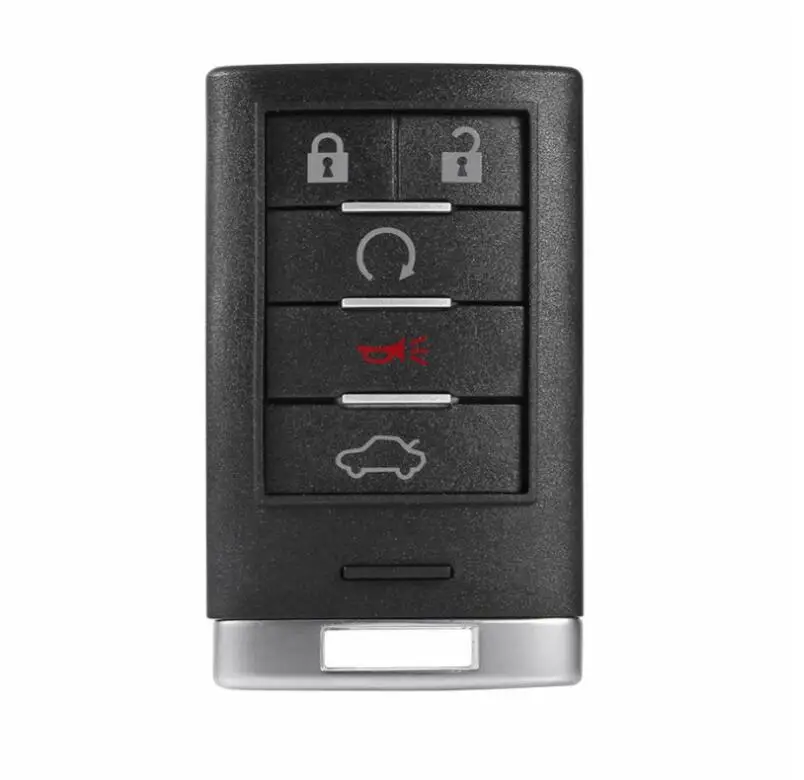 10pcs/lot Replacement Key Shell fit for CADILLAC Smart Remote Key Case Entry Fob 5 Buttons