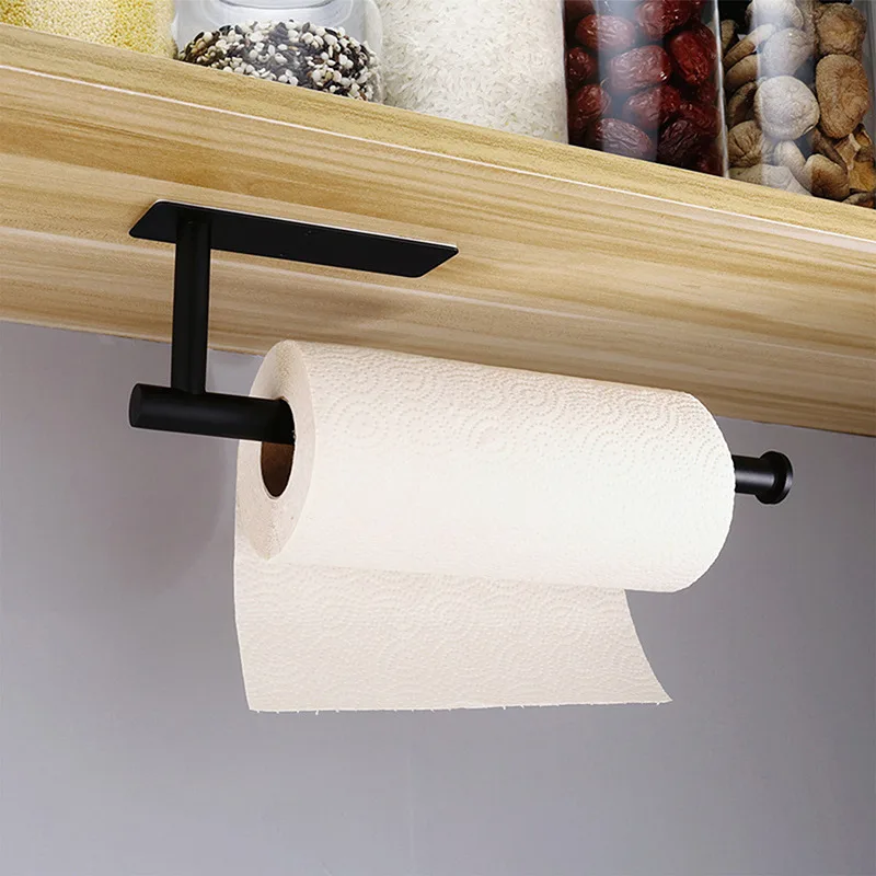30cm large Self Adhesive Wall Mounted Stainless Steel Toilet Paper Roll Holder Racks Holder Kitchen Roll Tissue Stand Organizer#