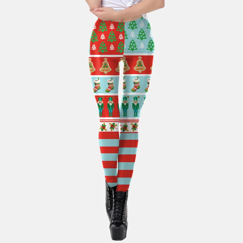 3D Digital Printing Christmas Leggings Women Fashion Funny Sexy Printed Elastic Skinny Leggings Xmas Gift pants winter