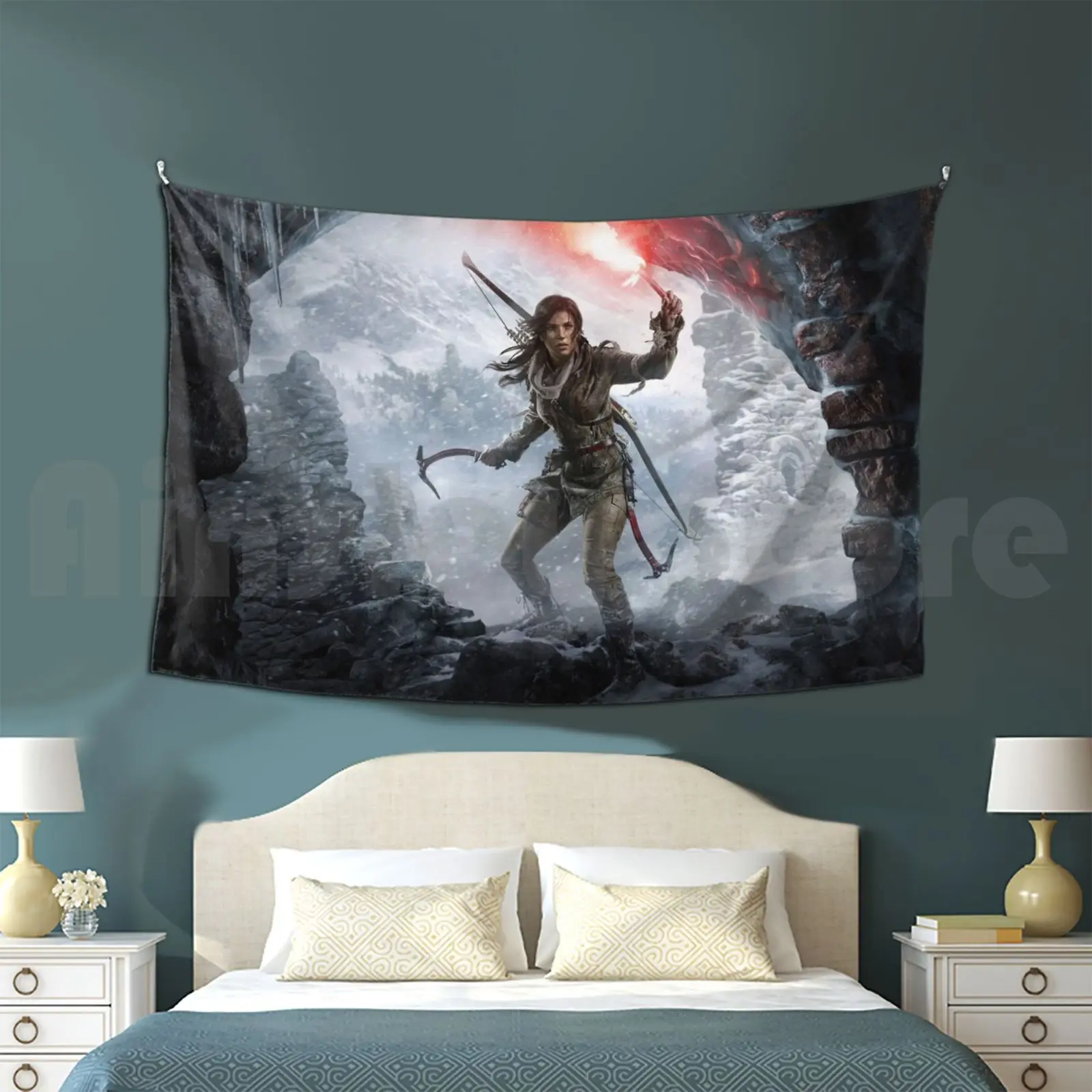 Rise Of The Tomb Raider Arazzo Soggiorno Camera Da Letto 231 Gamer Ragazze Videogioco Fanatici Tomb Raider Definitivo