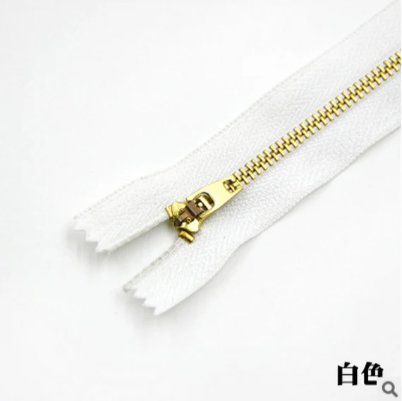 white Meetee 10 шт. 13/15/18 см 3# High-end металлическая молния с закрытым концом молнии самодельного кошелька бумажника мешок швейная молния Костюмы аксессуары A4-17 - Цвет: white