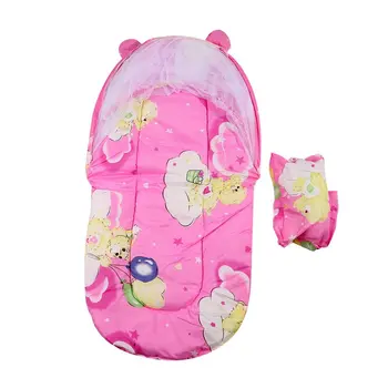 

Foldable New Baby Cotton Padded Mattress Infant Pillow Bed Mosquito Net Tent Stand Kids Baby Bed Accessories Hung Dome Floor