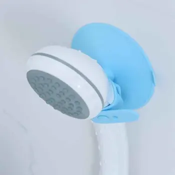 

Solid Durable Shower Head Holder Wall Mounted Space Saving Waterproof Bathroom Accessories Adjustable Strap Strong Suction