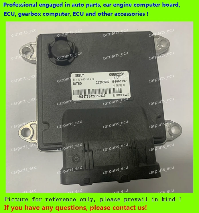 

For B6000997 06602291 28290892 MT80 (MT22） GEELY car engine computer/MT22 ECU/Electronic Control Unit