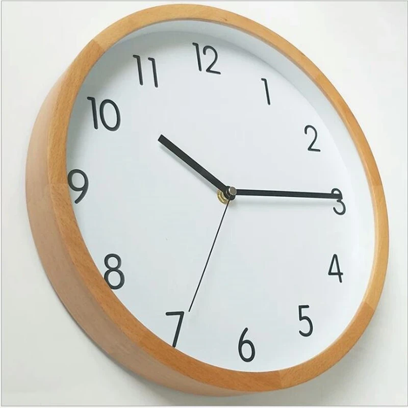 

Wall Clock Modern Design Wood Clocks Modern Minimalist Wall Clock Round Craft Wooden Clock 40 Mm Thick Plate Clocks Modern Decor