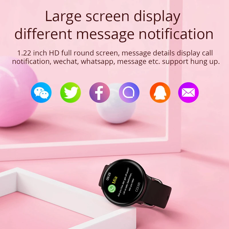 FFYY-COLMI SKY 2 Смарт-часы IP68 водонепроницаемый монитор сердечного ритма Bluetooth спортивный фитнес-трекер мужские Смарт-часы для IOS Android