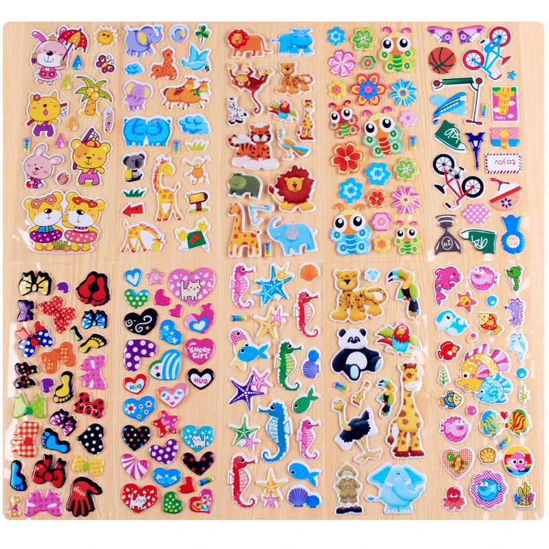 10Pcs Different Cute font b Pet b font DIY Stickers Cartoon Smiley Face PVC Scrapbook Stationery
