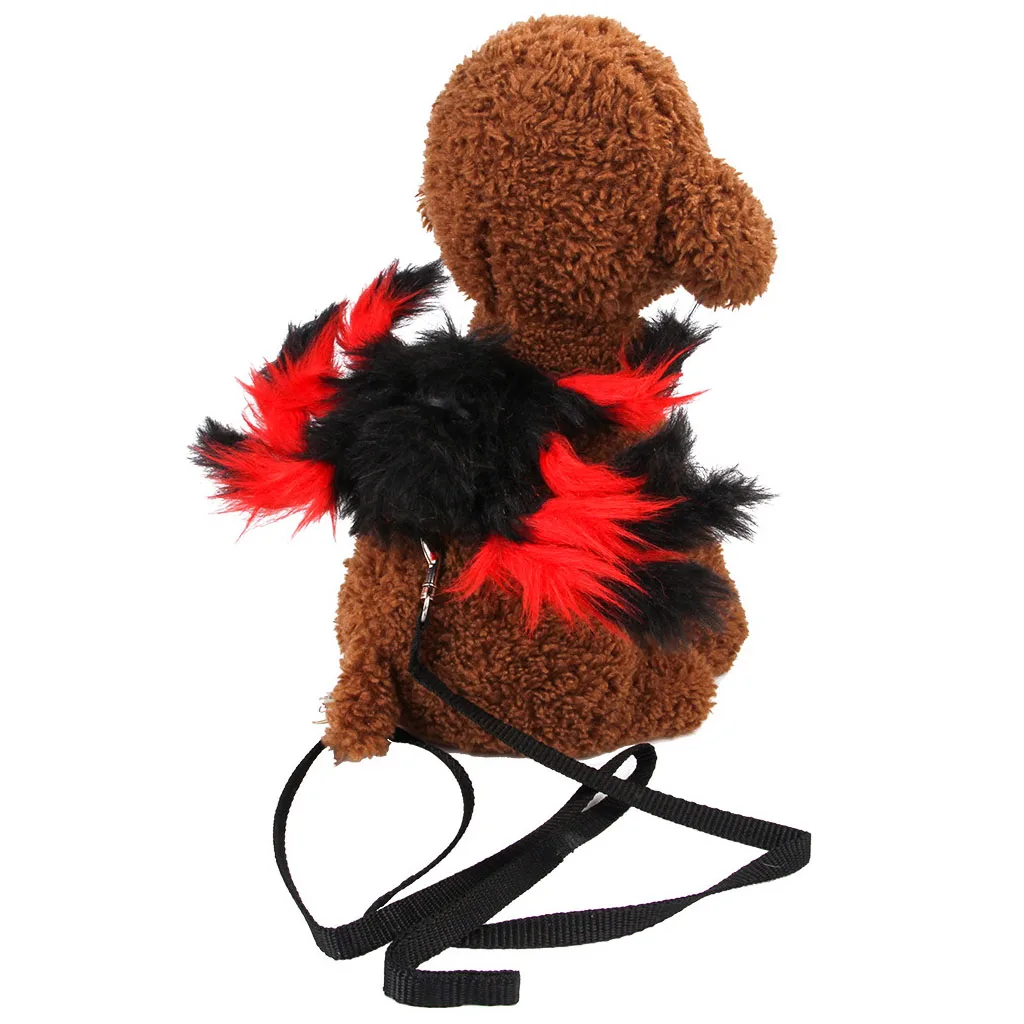Pet Harness Collar Halloween Spider Cat Dog Funny Vest Harnesses Leash Traction Rope Pet Chest Strap Rope For Cats Small Dogs