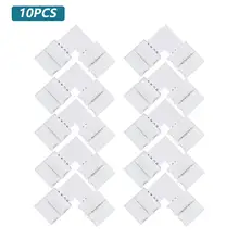 10 pçs/set 10mm 4 pinos led rgb conector smd 5050 rgb multi forma canto led conexão solderless sem fio gapless