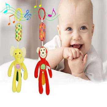 

Hot Cute Cartoon Animal Wind Chime Baby Toy Newborn Toddler Kids Stroller Bed Around Hanging Bell Rattle Activity Soft Toys