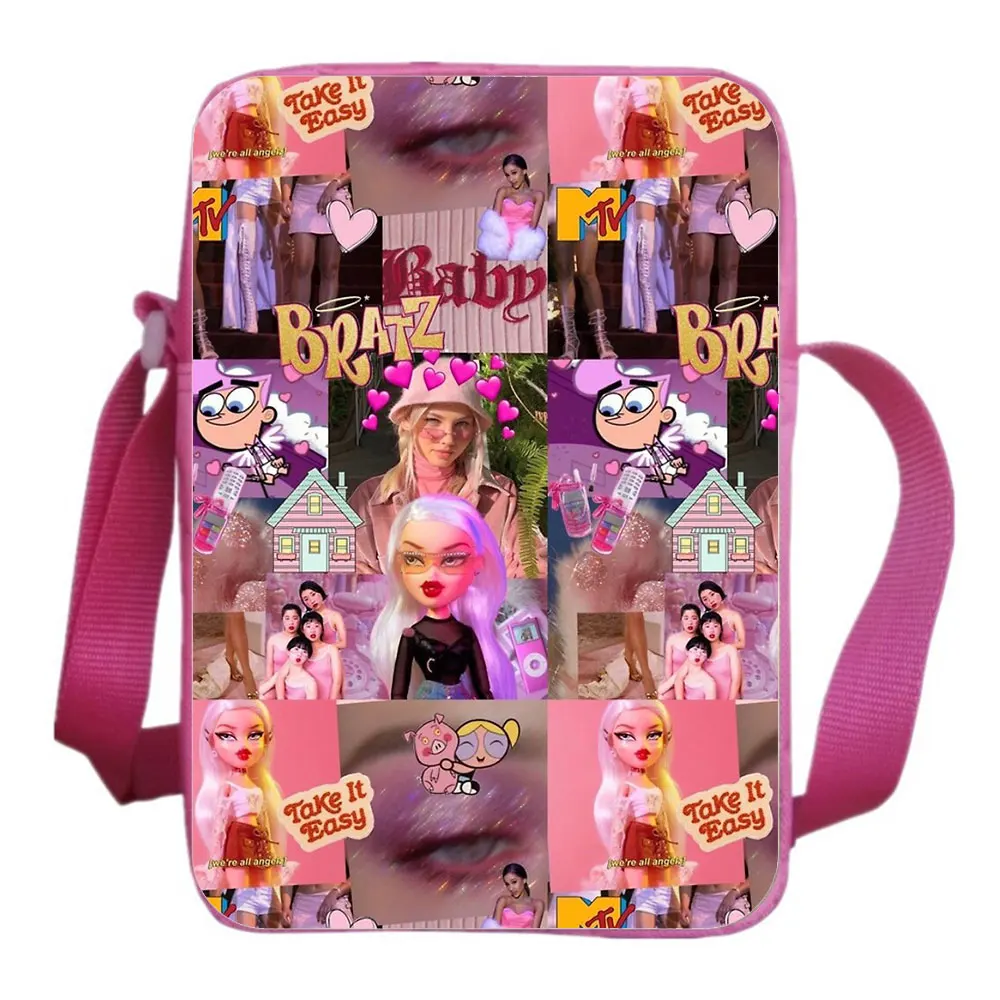 Bratz Backpack Merch Casual Crossbody Bag boy girl Shoulder Bag  Diagonal Small Backpack Light Messenger Phone Bag