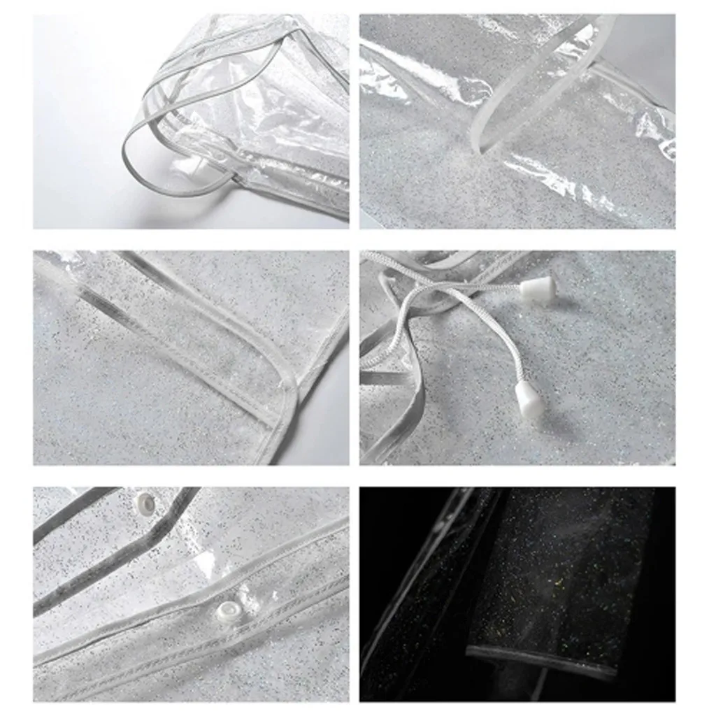 Прозрачный светоотражающий Дождевик Пончо Eva размера плюс дождевик ...