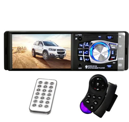 Perfect 10pcs 4012B 4.1 inch 1Din Car Radio Auto Audio stereo FM Radio Tun MP5 Video Player with  Steering wheel control 1