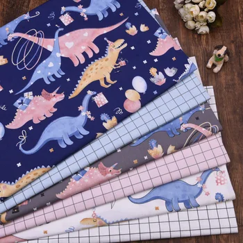 

Cotton fabric Cloth DIY handmade sewing patchwork quilting baby dress tissus tecido home sheets pillow decor tilda Dinosaur