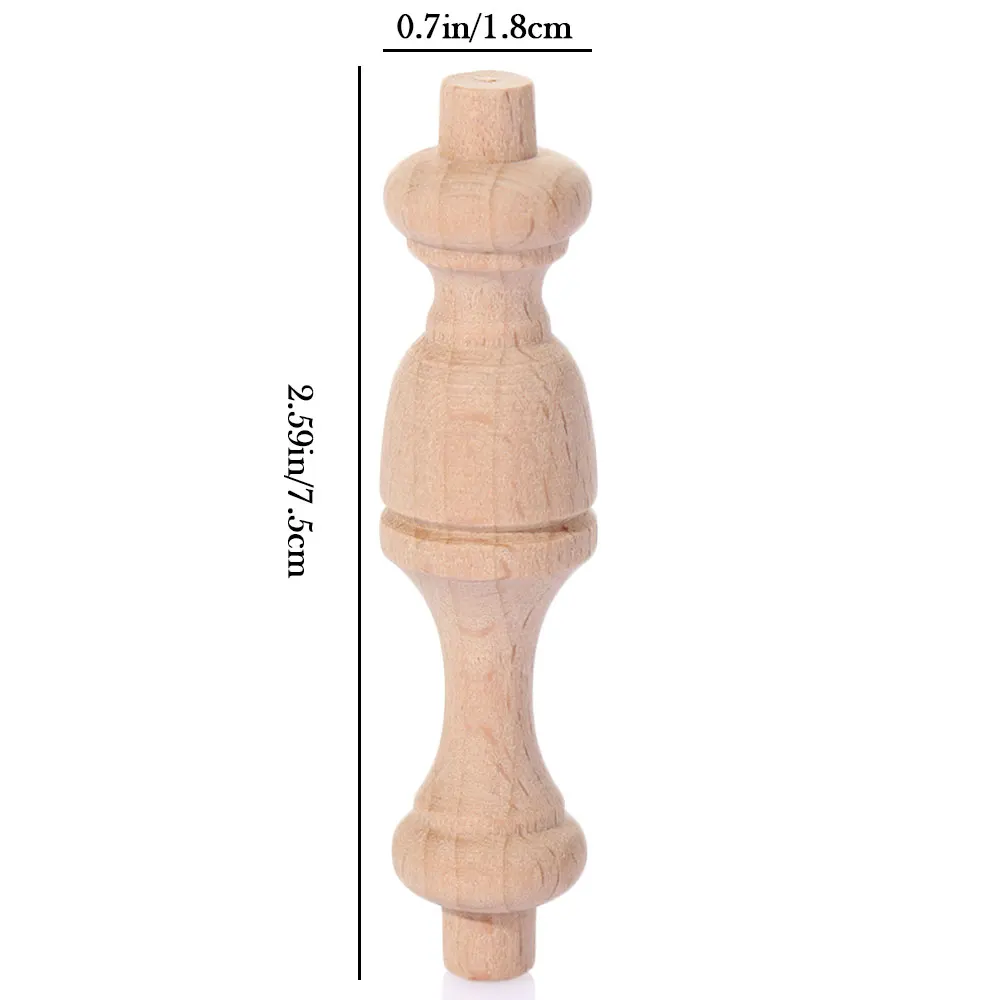 Vintage European-Style Solid Wood Carved Furniture Legs - Decorative Home Accents