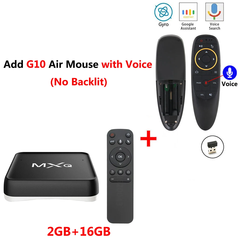 MXQ cube S10X ТВ Smart Android 7,1 tv Box Amlogic S905X Голосовое управление ТВ OS 4K HD медиаплеер+ AI динамик Netflix Youtube - Цвет: S10X add G10S