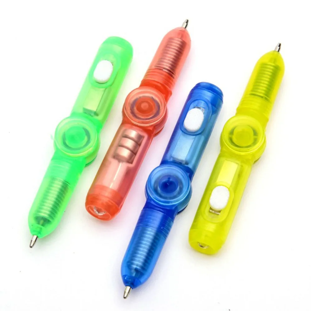 Adeeing спиннинг ручка СВЕТОДИОДНЫЙ Красочный светящийся спиннинг ручка Роллинг ручка шариковая ручка канцелярские принадлежности для офиса и обучения случайный цвет r60