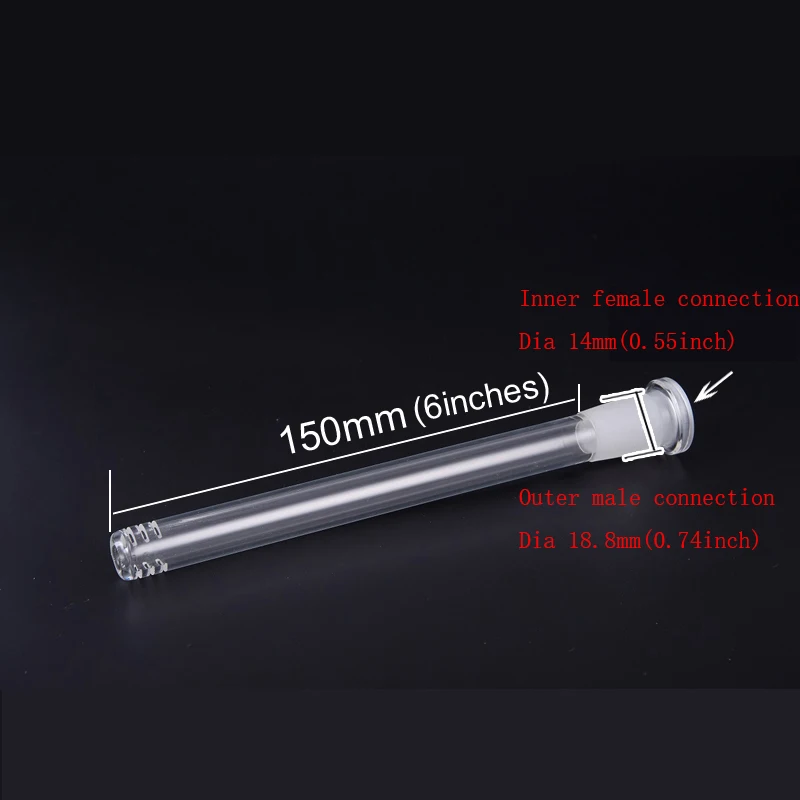 

1 pc glass down stem for led spiral glass hookah shisha